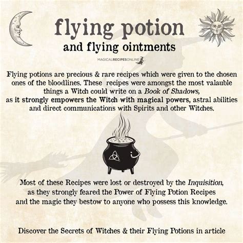 Witchcraft potion for flying
